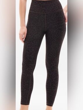 Athleta elation 7/8High-Rise Black Leopard Print tightLeggings